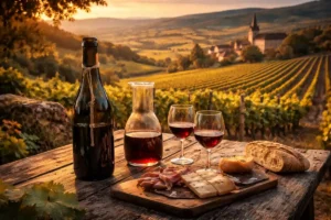 Expression autour du vin : Boire à la ficelle