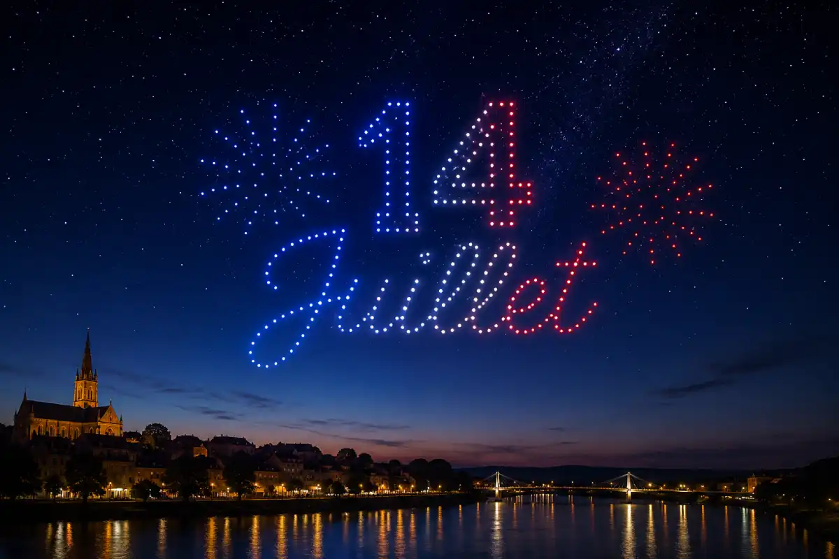 Les drones remplacent les feux d'artifices durant la canicule