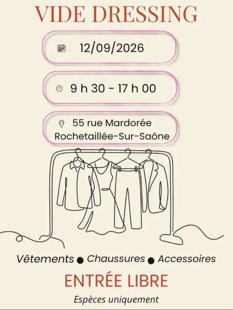 Vide dressing le 12 septembre à Rochetaillé